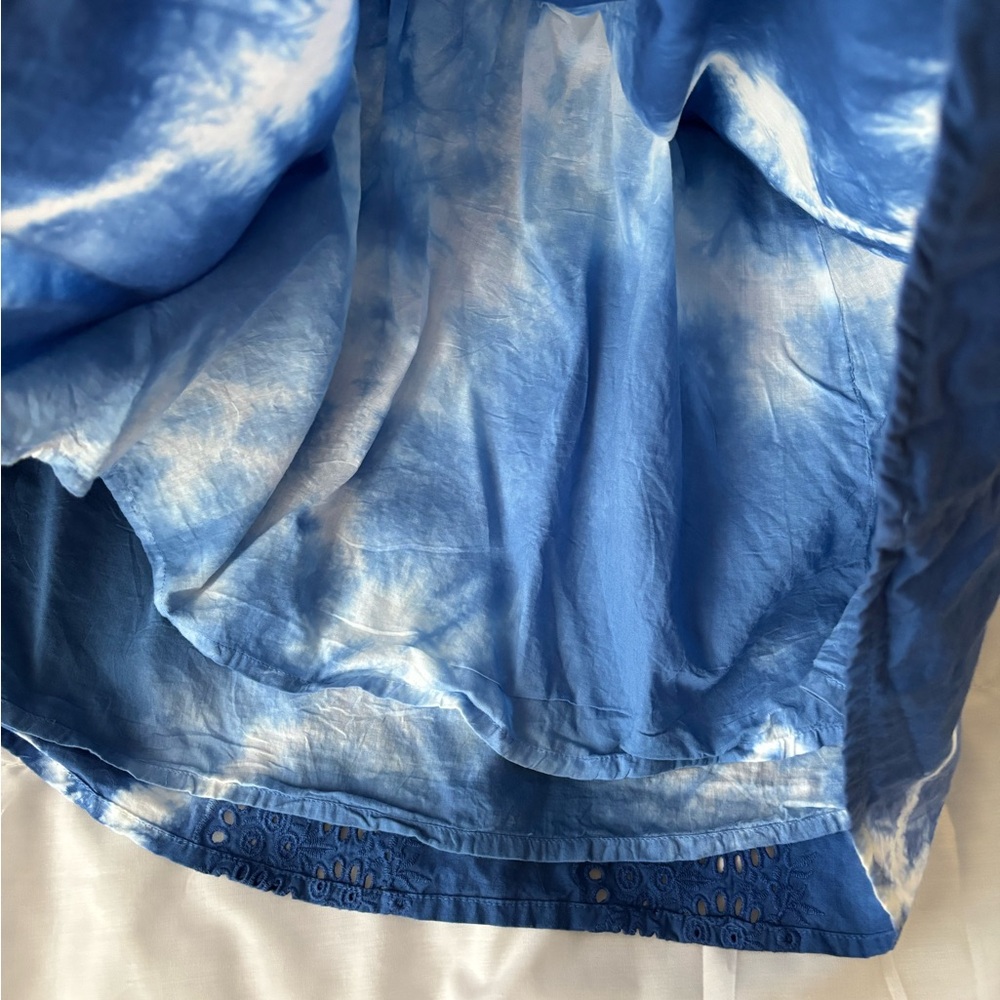 Anthropologie, Blue and White Tie-Dye Tank Top, M - Picture 3 of 4